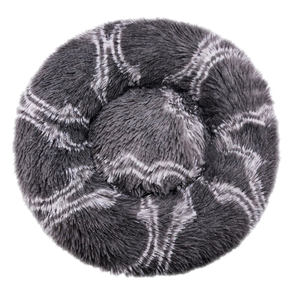 Plush Warm Round Large Dog Bed Winter Soft Puppy House Medium Cat Sofa Sleeping Bed Elastic Small Dog Kennel Nest Accessories