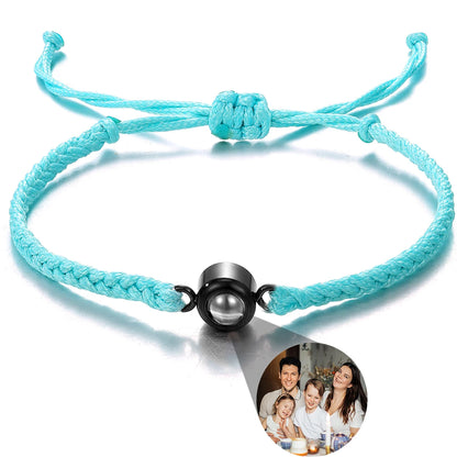Wholesale Men's Projection Bracelets Stainless Steel Custom Projection Bracelets Woven Photo Bracelets Commemorative Gifts