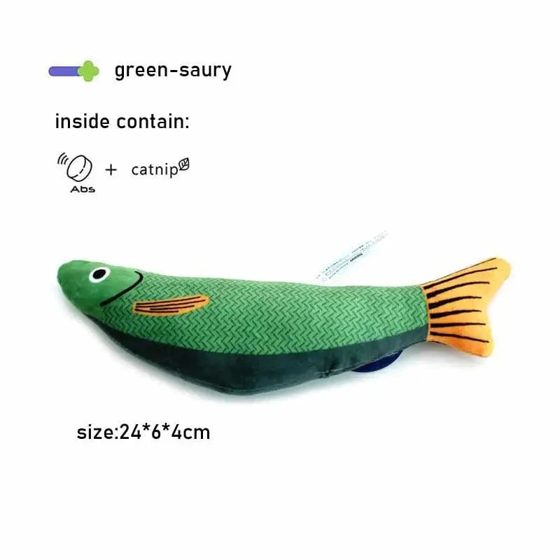 Cat Toy Catnip 3D Simulation Fish Goldfish Kitten Toys Pillowfish Interactive Sounding Cat Chew Bite Pet Plush Toys Cat Supplies