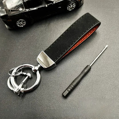 Custom Name Logo Leather Car Moto Keychain Personalized for Men and Women  Creative Simple Key Chains Gift