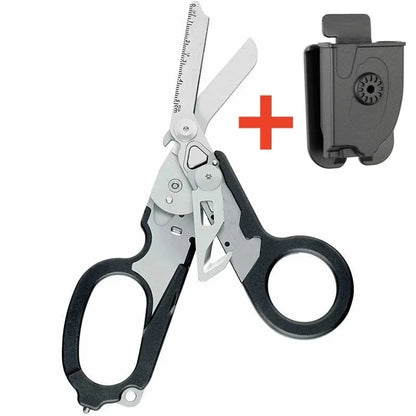 Stainless Steel Multifunctional Tactical Pliers Scissors For Outdoor Survival, Foldable And Extendable Tactical Folding Scissors