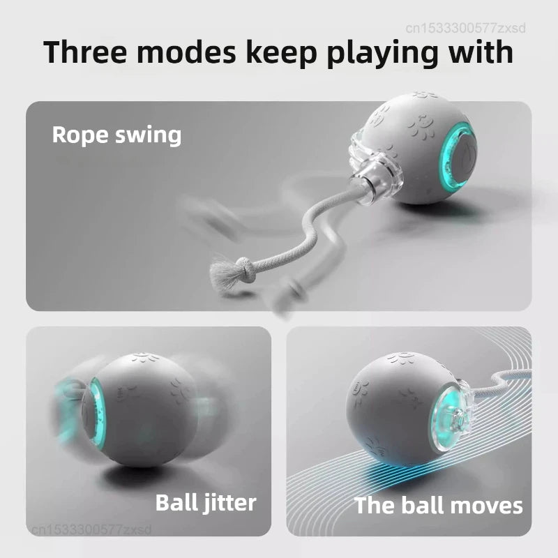 Xiaomi POPO Smart Automatic Cat Teasing Ball Indoor Pet Interactive Rolling Ball Electric Pet Ball Toy Simulated Tail For Cats