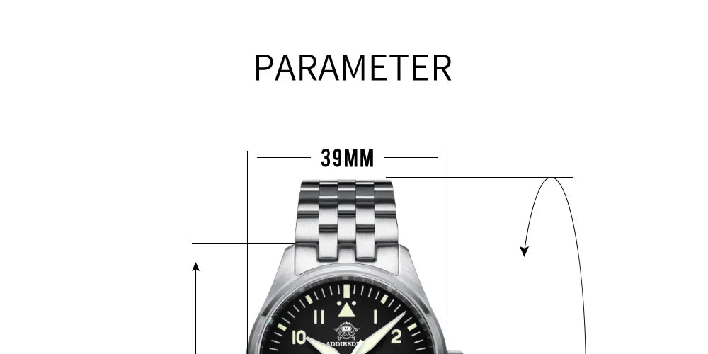 ADDIESDIVE Watches For Men Luxury Business Leisure Automatic Mechanical Men's Watch Fluorescent Waterproof NH35A 316L Stainless