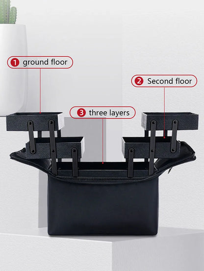 Large Makeup Carrying Train Case For Women Manicurist Toolbox 4 Tier Storage Box Travel Makeup Case Professional Nail Organizer