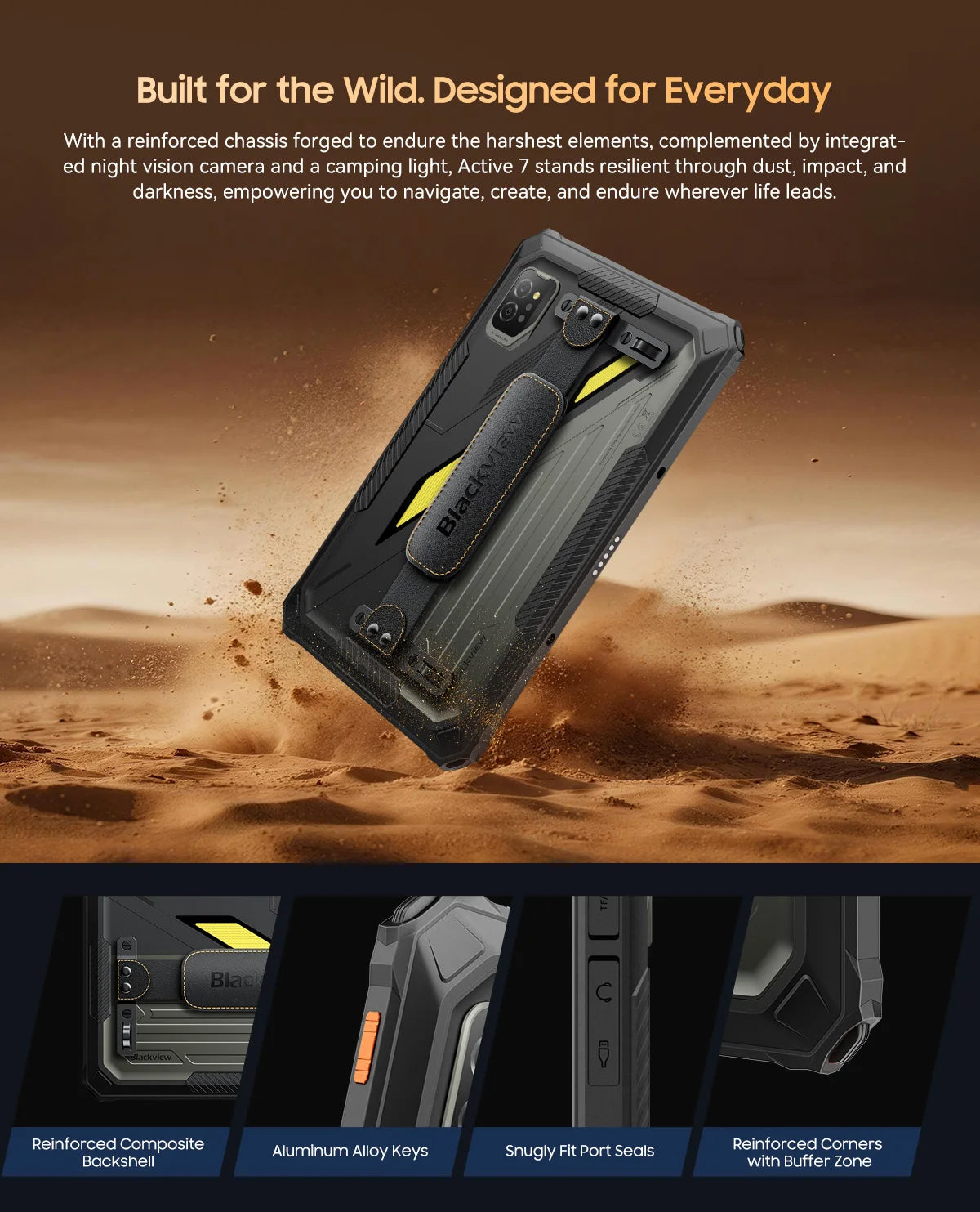 Blackview Active 7 RuggedTablet 11-inch  FHD+ Display Octa-core Android IP68&IP69K 10000mAh 45W Charger Outdoor Pad PC