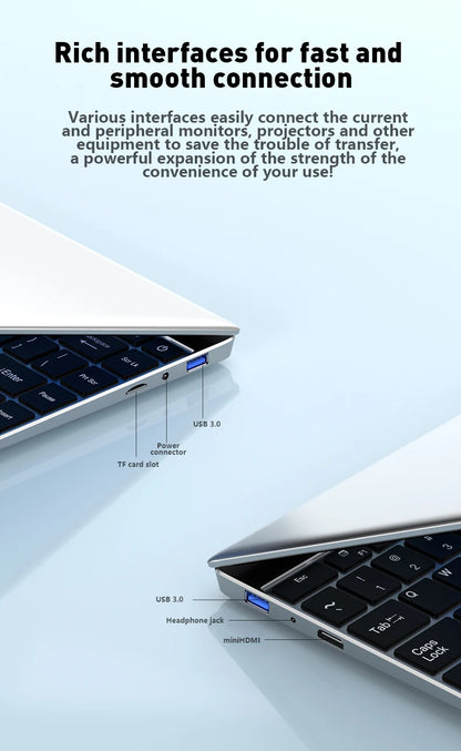 Laptop Computer Windows 11 Pro Intel i7-8650U 2025 Notebook PC Gamer 32GB DDR4 1TB 2TB SSD 1920*1080 Office Study Computer PC