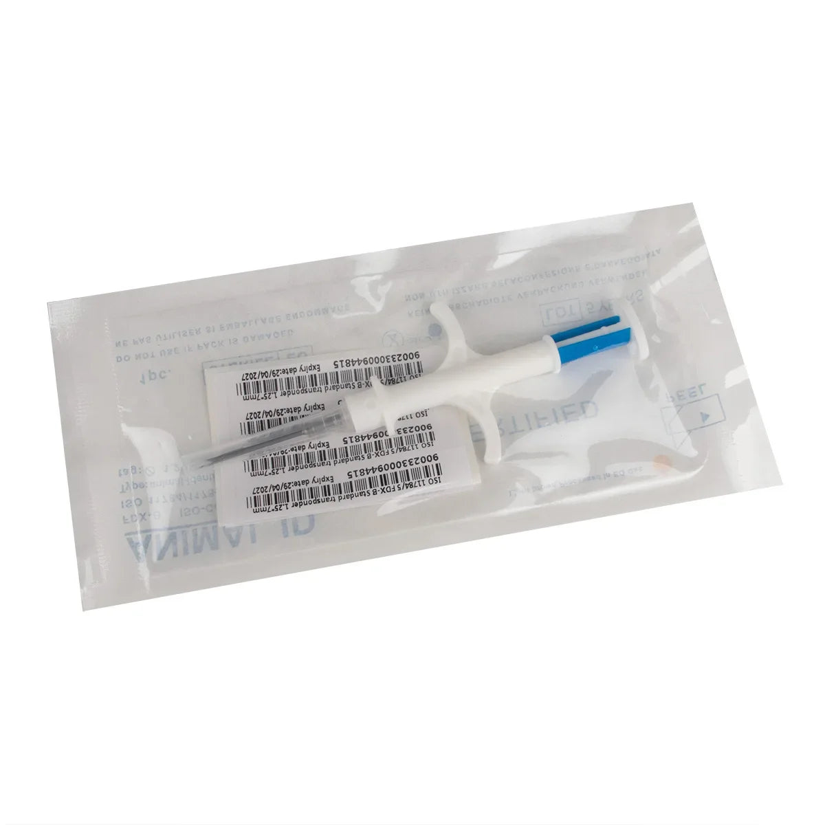 100pcs/Pack Pet EM4305 Microchip 134.2KHz FDX-B Animal ID Chip Animal Microchip Syringe International Standard