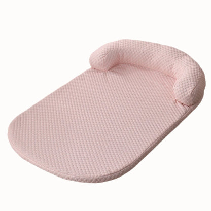 Breathable Spring Summer Cooling Large Dog Bed Ati-slip Cat Bed with Pillow Ice Silk Fabric Dog Bed for Small Dog Cushion Pet