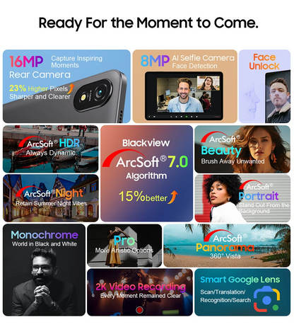 Blackview Tab 18 Tablet - 12" 2.4K FHD+ Display 8GB 256GB MTK Helio G99 8800mAh Pressure Sensitivity