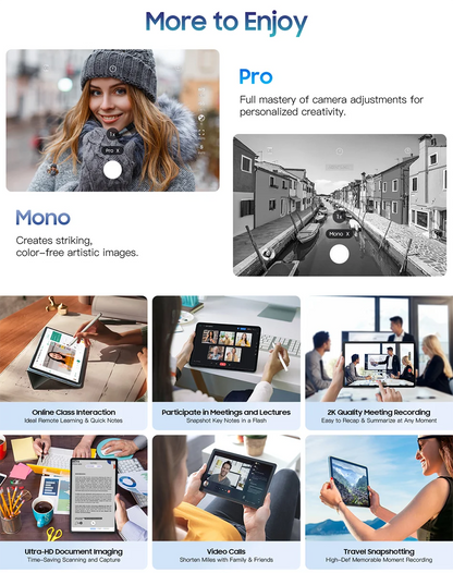 Blackview MEGA 1 Tablet - 11.5" 2.4K 120Hz Display 8GB 256GB 50MP+13MP Camera 8800mAh 33W Fast Charging