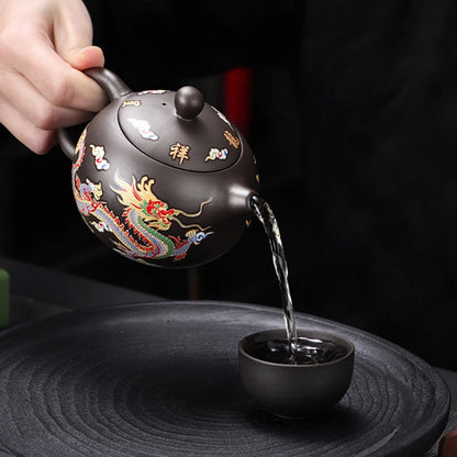 Chinese Style Color-changing Purple Clay Teapot Anti-Scald Handle Tea Brewer Teapots Kettle Gift Tea Set Ceramics And Pottery