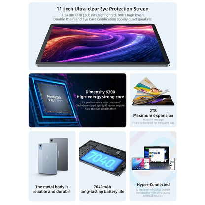 New Lenovo Xiaoxin Pad 11 (2025) AI Tablet w/ Dimensity 6300, 2.5K 11" 90Hz QHD+ Display & 7040mAh Battery, 128G 256G Android 15