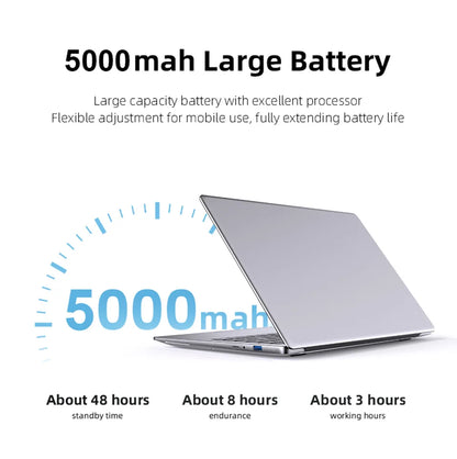 14.1" Ultra Slim Windows 11 Pro Laptop Computer intel Atom A3950 12GB RAM 1TB 2TB SSD Notebook PC 1080P HD Office Study Laptops