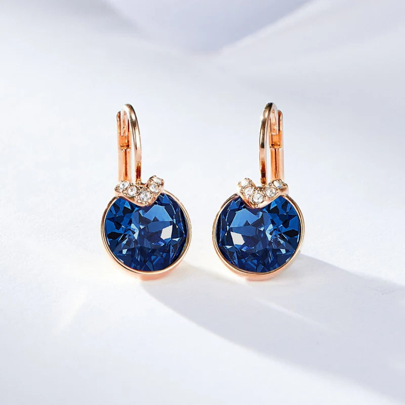 Fashion Small Bella Boucle D'oreille Femme made with Crystal from Austria for Women Wedding Party Jewelery Accessory Bijoux Gift