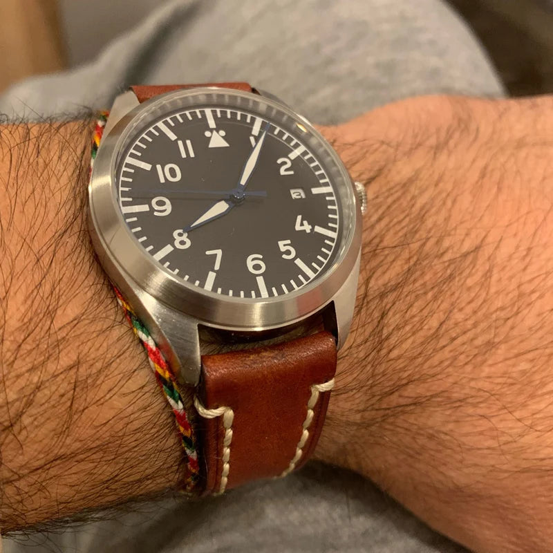 Flieger Pilot Watch A Type B Aviator Automatic Field Reloj Piloto Relogio Mechanical Wristwatch Orologio Pilota Montre Pilote