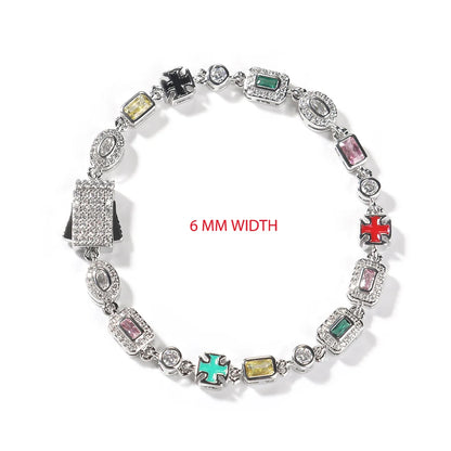 UWIN Iced Out Multi Gemstone Necklaces for Women Men Mixed Shape Colorful Gems Collection Necklace Fashion Hip Hop Jewelry