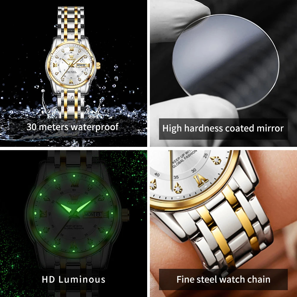 OLEVS 5513X Perfume Womens Watch Original Quartz Watch Waterproof Luminous Day Date Ladies Watches Fragrant Watch Gift New Reloj