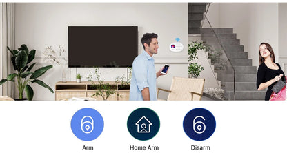 KERUI W202 Home Security Alarms WIFI GSM Alarm System Kit Tuya Smart Remote Control with Motion Detector Door Sensor for House