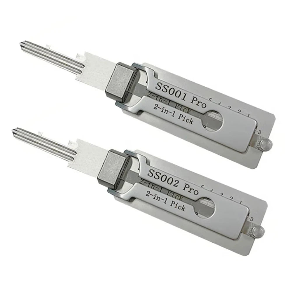 1-5PCS Keys Decoder Hook Tool O-ring Pickup Kit 2 In 1 Precision Hook & Pick Set Lock Decoder Stainless Steel Precision Tools