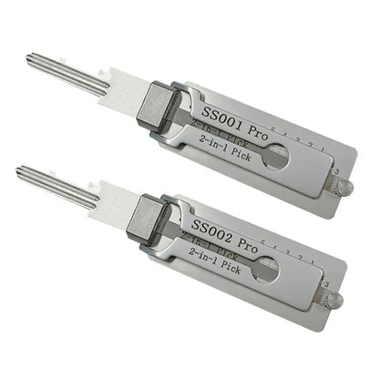 1-5PCS Keys Decoder Hook Tool O-ring Pickup Kit 2 In 1 Precision Hook & Pick Set Lock Decoder Stainless Steel Precision Tools