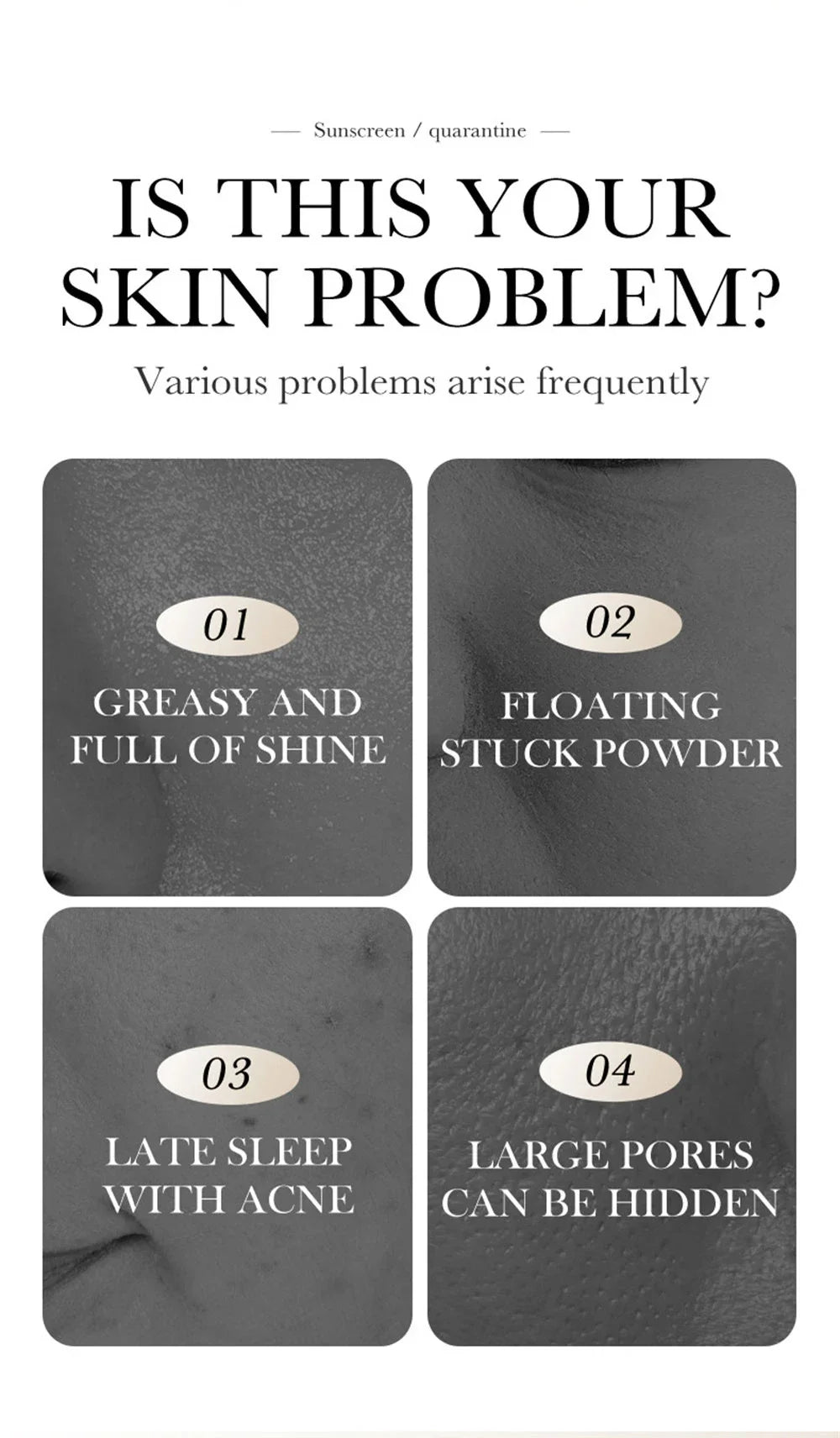 SPF50+ Makeup Primer Moisturizing Isolation Cream Invisible Pores Facial Base Brighten Correcting Skin Tone Refreshing Cosmetics