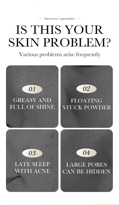 SPF50+ Makeup Primer Moisturizing Isolation Cream Invisible Pores Facial Base Brighten Correcting Skin Tone Refreshing Cosmetics