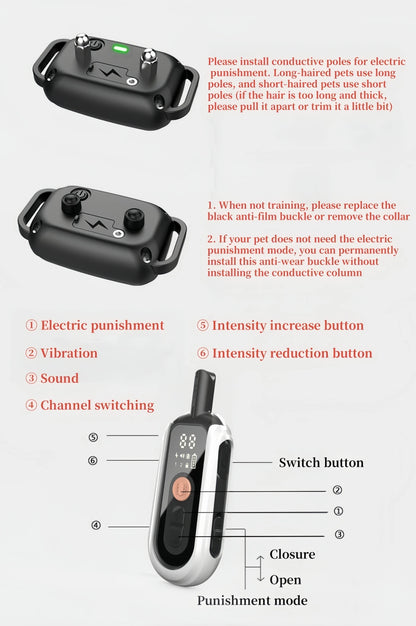 YHLC 3300ft Automatic Anti Barking Dog Collar, Rechargeable Bark Stopper, Stop Barkin, Electric Training Collar for Dog