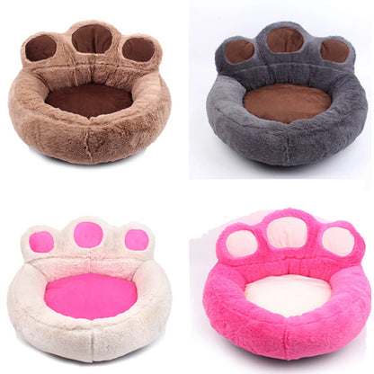 Super Soft Pet Nest for Large Medium Small Dogs Cats in All Seasons Removable Water Washing Dog Kennel Bear Paw Safety Pets Pad