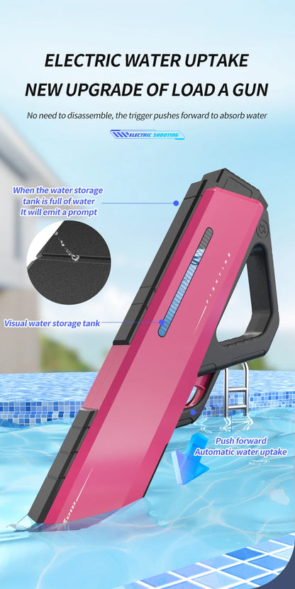 Automatically Water High Pressure Electric Water Gun Toys for Kids Summer Outdoor Pool Fight Games Children Water Toys Gift