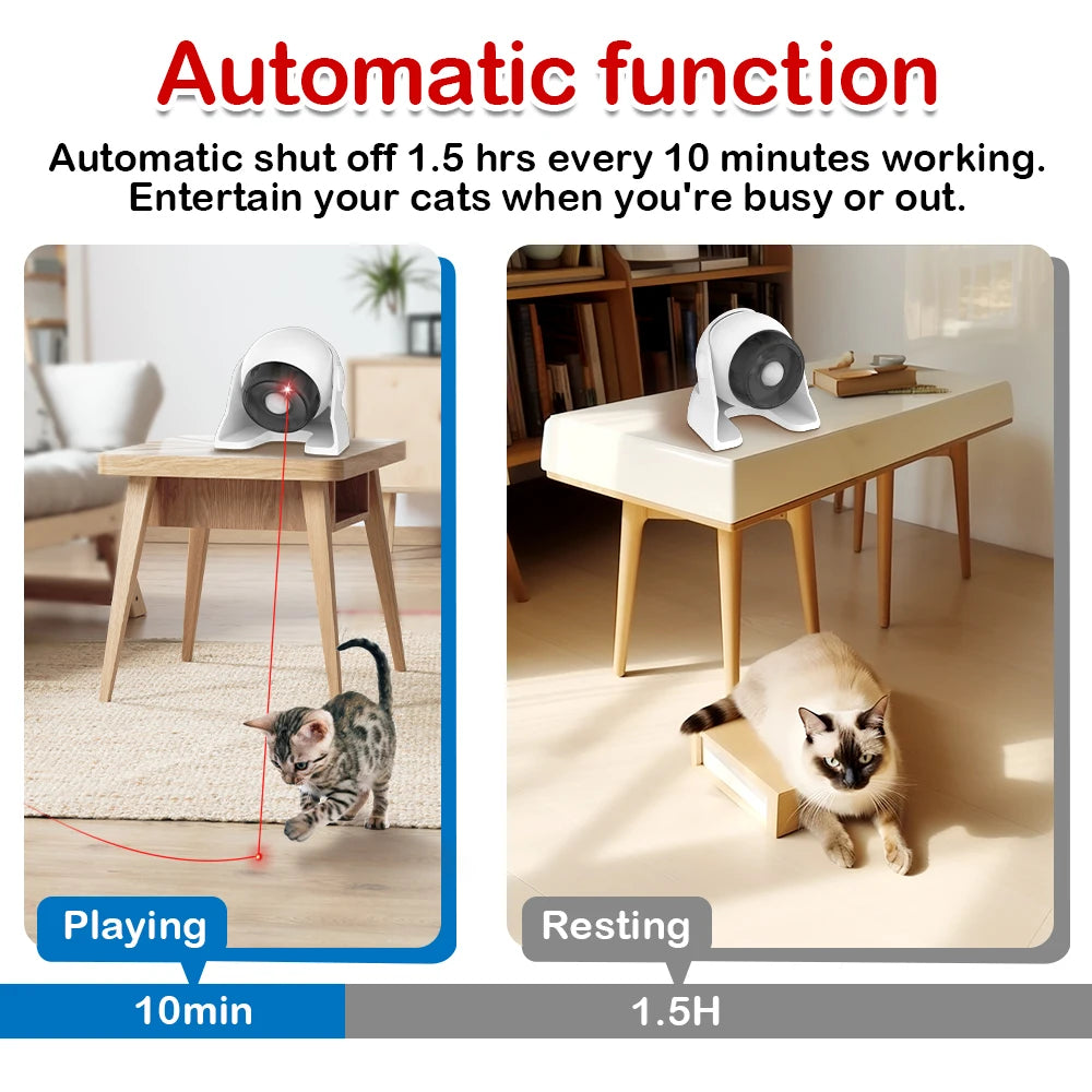 Cat Laser Toy Automatic Rechargeable Motion Random Activated Interactive Cat Toys for Indoor Cats/Dog/Kittne Slow and Fast Mode