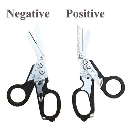Stainless Steel Multifunctional Tactical Pliers Scissors For Outdoor Survival, Foldable And Extendable Tactical Folding Scissors