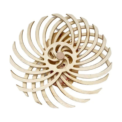 Handmade Retro Kinetic Sculpture Moving Kinetic Wall Art Wooden Windmill Reversal Statue For Living Room Home Decor Crafts