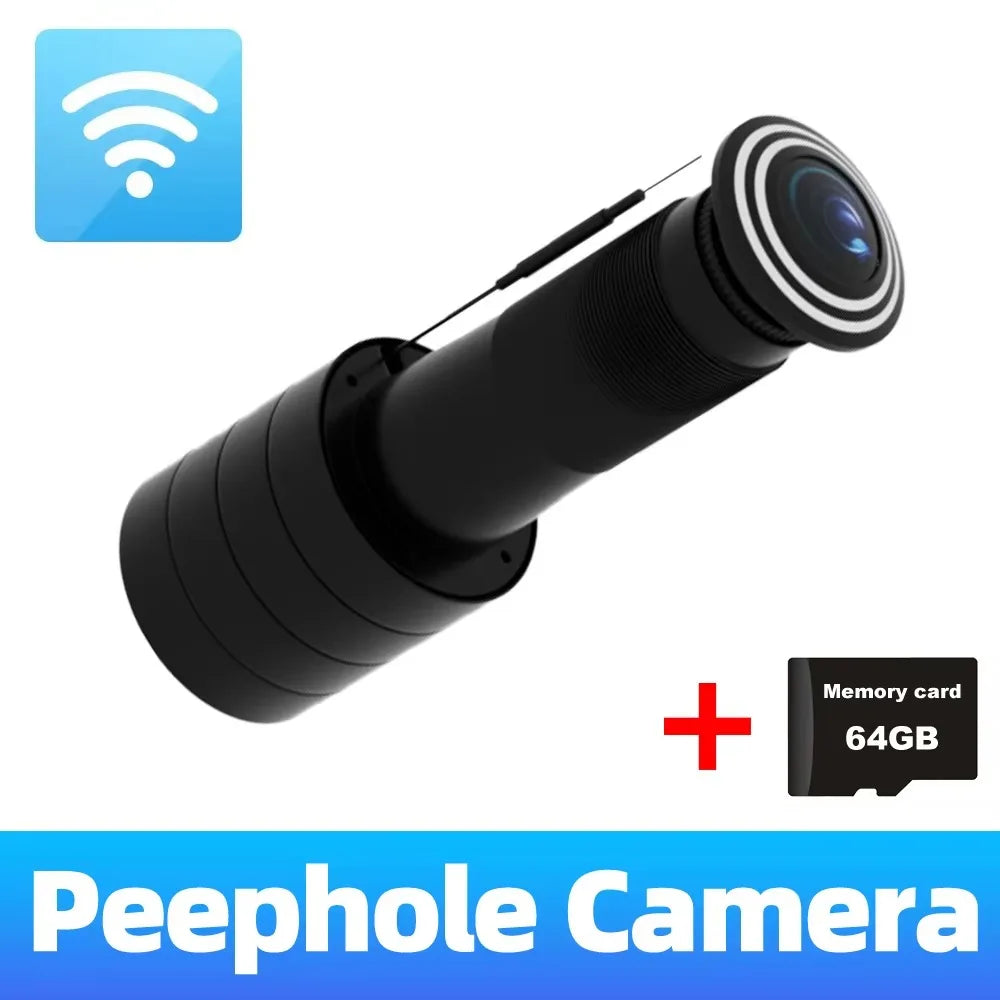 ICSEE 3MP HD Peephole WiFi Camera 170° Wide-angle Door Viewer Motion Detection Smart Home Security Wireless Cat-eye Auto Record