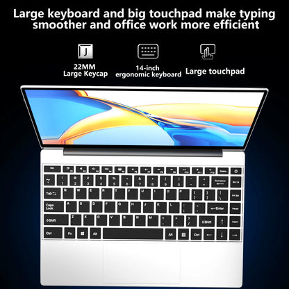 LENO 14.1" Ultra Slim Laptop – Intel N3700, 16GB RAM, 2TB SSD, Windows 11