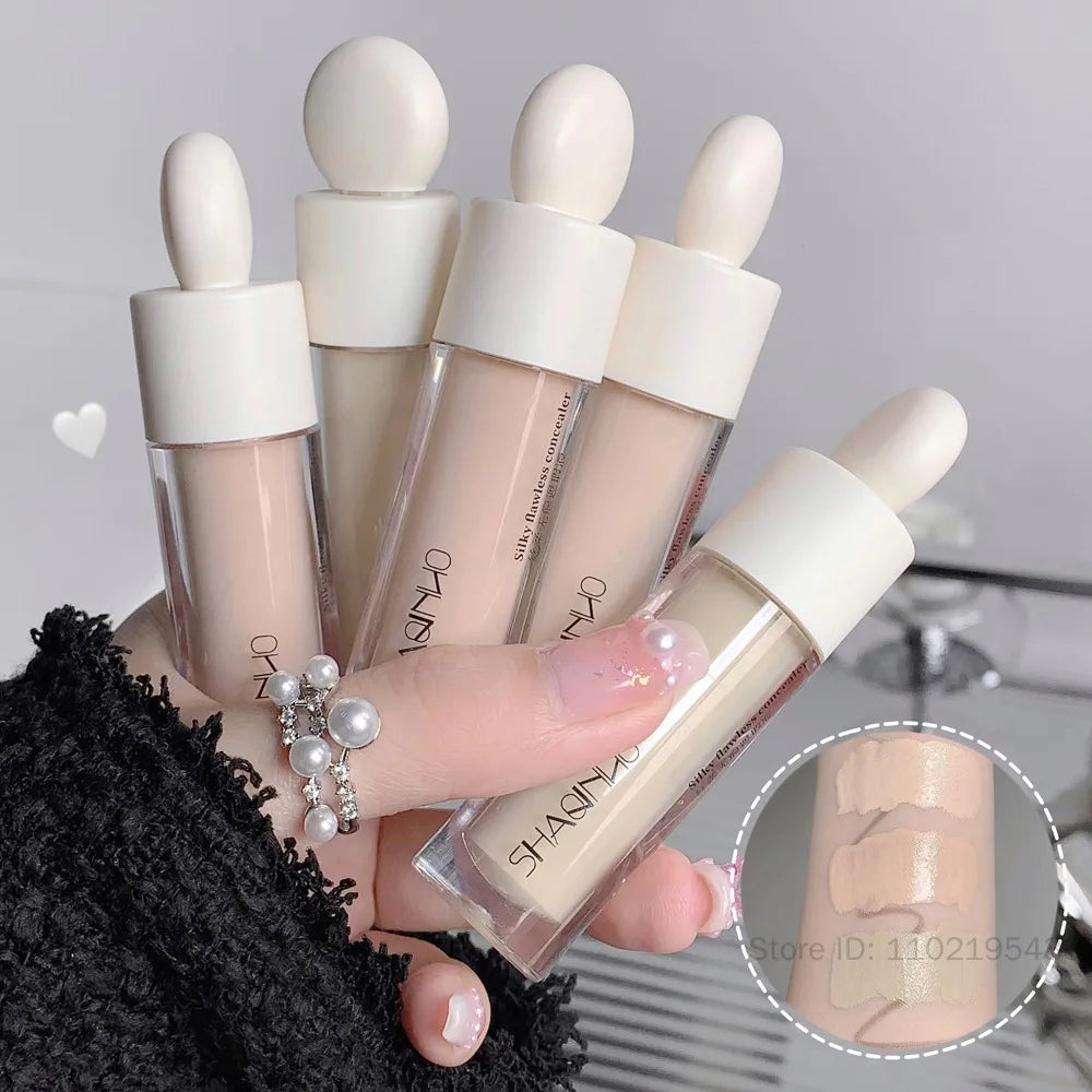 High Covering Concealer Cream Texture Covers Acne Marks Dark Circles Face Makeup Liquid Concealer Lasting Brighten Face Cosmetic