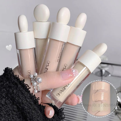 High Covering Concealer Cream Texture Covers Acne Marks Dark Circles Face Makeup Liquid Concealer Lasting Brighten Face Cosmetic