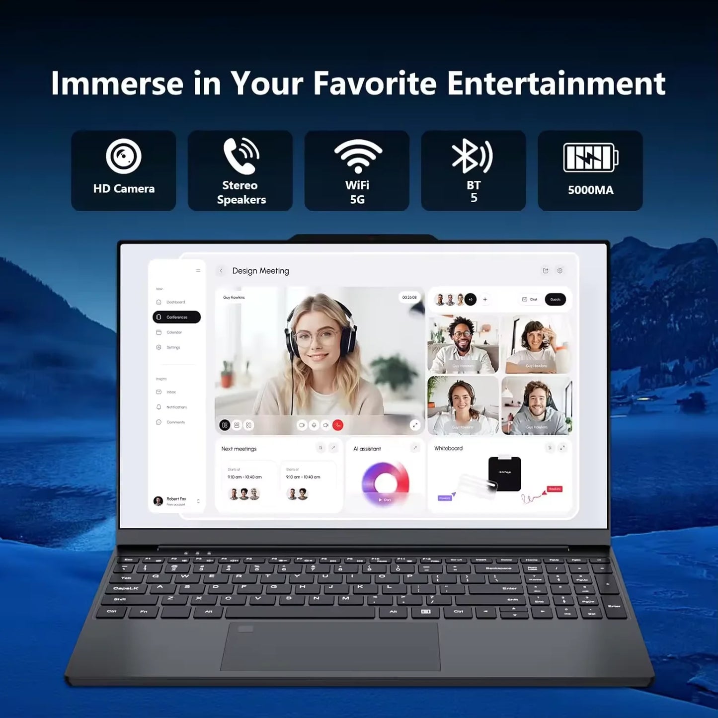 15.6 Inch Slim Laptop 16GB RAM 1/2TB SSD Intel Core i9 9900U Gaming laptops Windows 11 Notebook WiFi 6 Office Study Computer PC