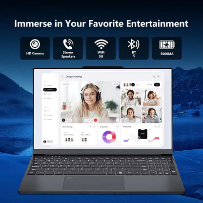 15.6 Inch Slim Laptop 16GB RAM 1/2TB SSD Intel Core i9 9900U Gaming laptops Windows 11 Notebook WiFi 6 Office Study Computer PC