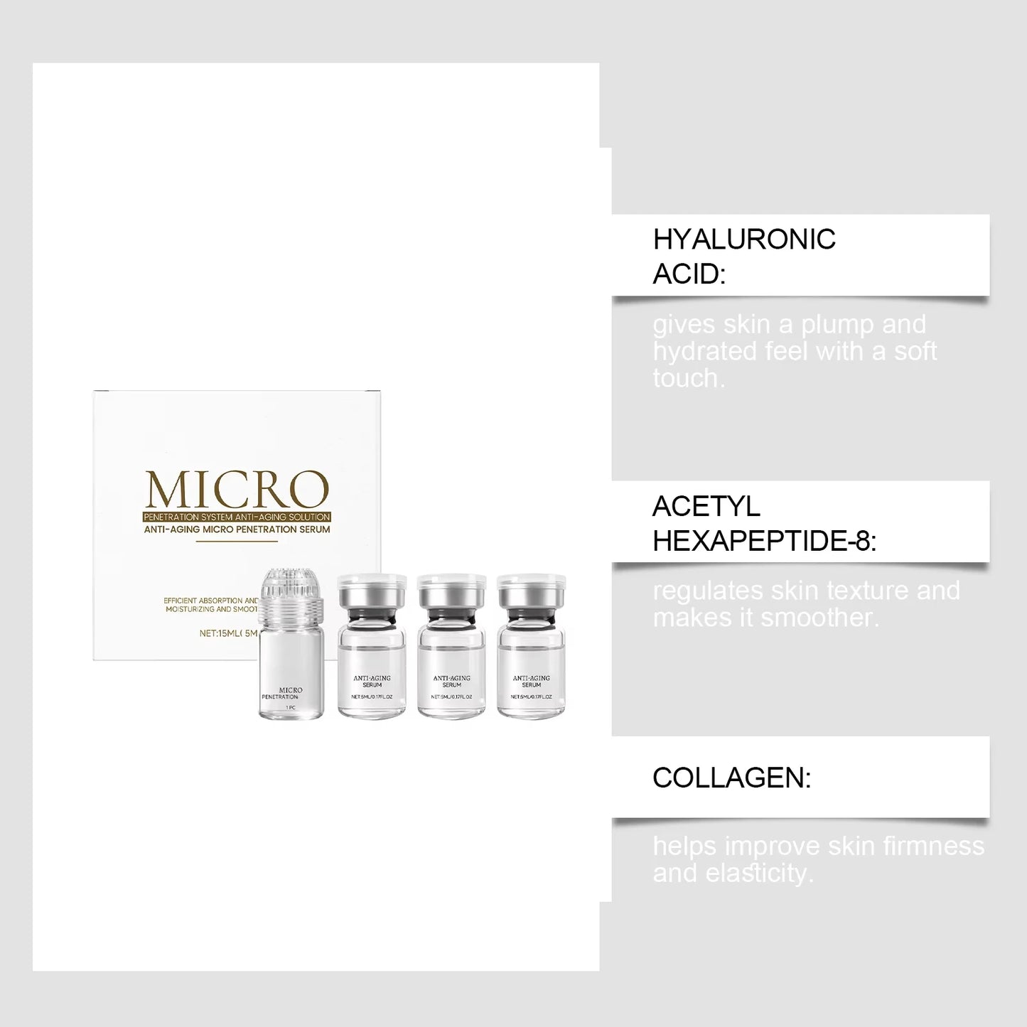 Collagen Anti-Wrinkle Essence Set – Hydrating, Firming & Pore-Minimising Skincare