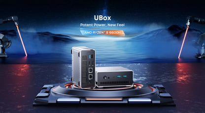 CHUWI UBox Mini PC Ryzen 6600H 6Cores AMD CPU 16GB RAM 512GB SSD Windows 11 Desktop Computer PC 4K Decording WIFI 6 PC