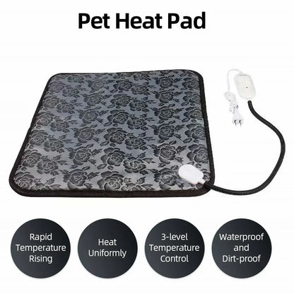Winter Pet Heating Blanket Waterproof Wearable Wear Resistant Temperature Warm Cat Dog Mattress Indoor Heating Pad Pet Supplies