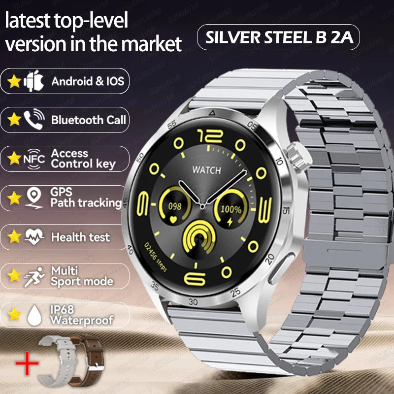 New Huawei Watch GT5 Pro Smart Watch 1.53 Inch HD AMOLED Screen NFC GPS Tracker Bluetooth Call Health Monitoring Watch Men Women