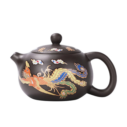 Chinese Style Color-changing Purple Clay Teapot Anti-Scald Handle Tea Brewer Teapots Kettle Gift Tea Set Ceramics And Pottery