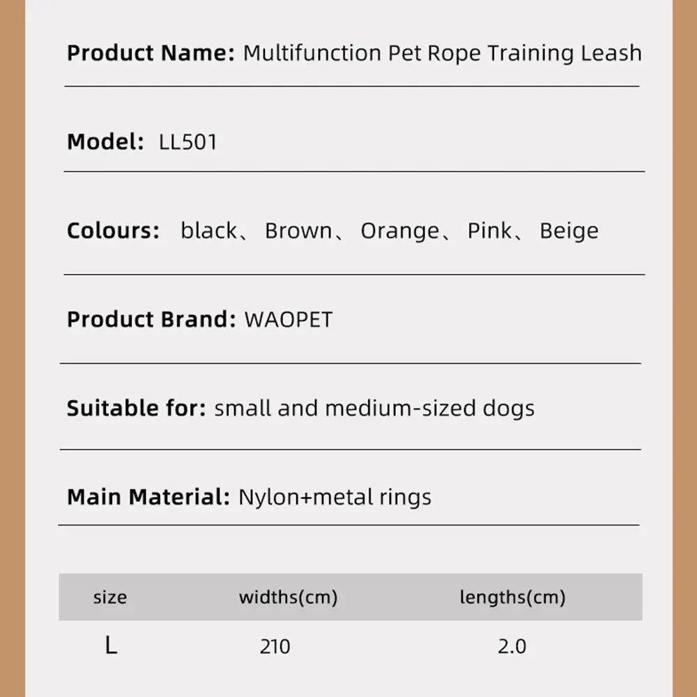 Dog Leashes Solid Durable And Super Tensile Force Dog Rope Colorful Multifunctional Luxury Handmade Leash For Medium Large Dogs