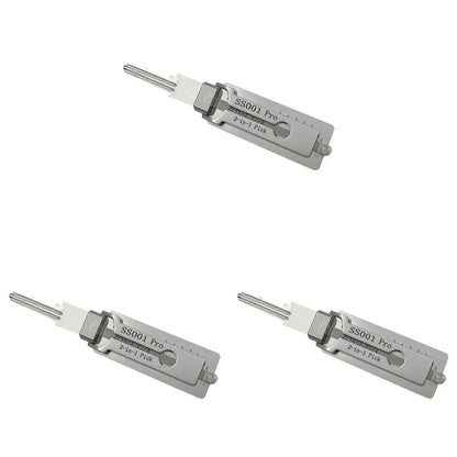 1-5PCS Keys Decoder Hook Tool O-ring Pickup Kit 2 In 1 Precision Hook & Pick Set Lock Decoder Stainless Steel Precision Tools