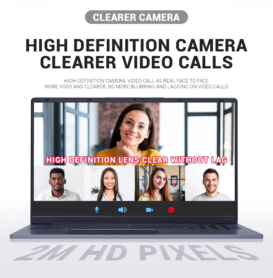 Firebat AT15 Laptop - Intel N150 N100 15.6" 16GB RAM SSD Lightweight Business Computer Notebook