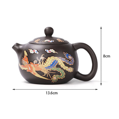 Chinese Style Color-changing Purple Clay Teapot Anti-Scald Handle Tea Brewer Teapots Kettle Gift Tea Set Ceramics And Pottery