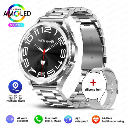 Watch 6 Classic Bluetooth Call Smart Watch Men GPS Outdoor Sports Fitness Model Health Heart Rate Monitor Smartwatch 2025 New