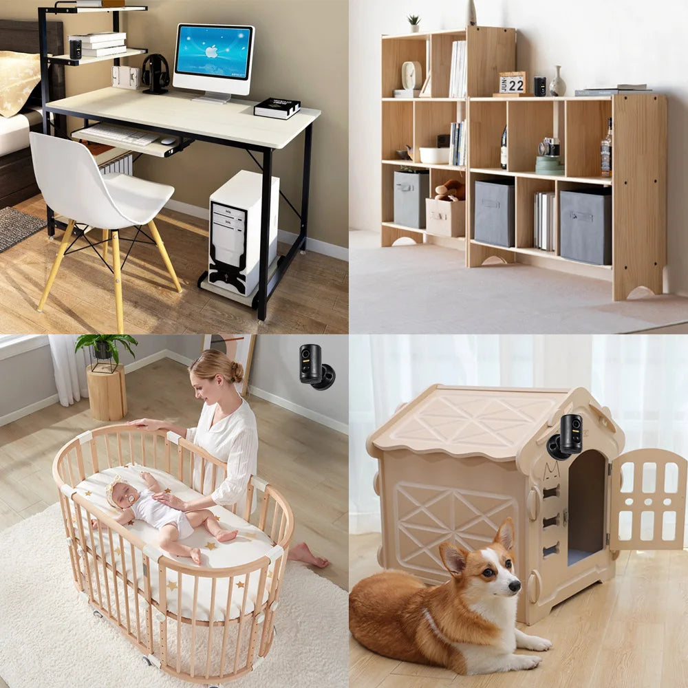 M2 Mini Camera Wifi With Battery Standby Indoor PIR Detection Wireless Wide Lens Two way audio Home Video Security IP HD Camera