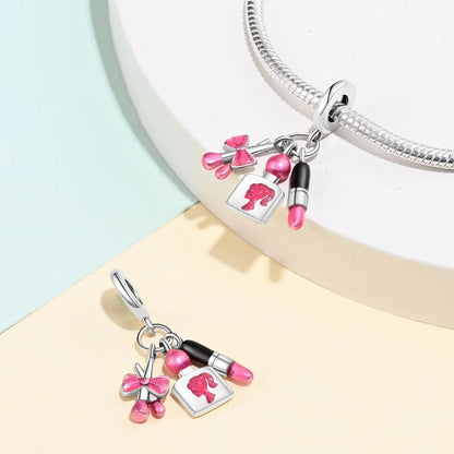 100% S925 Silver Butterfly Daisy Rose Crown Perfume Charms Beads Fit Pandk Original Bracelets DIY Fine Women Jewelry Making Gift